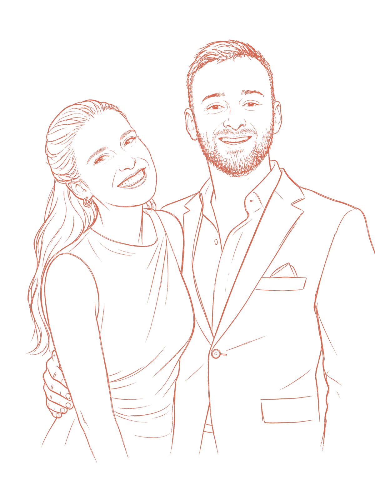 Lisa und Roman — Zeichnung