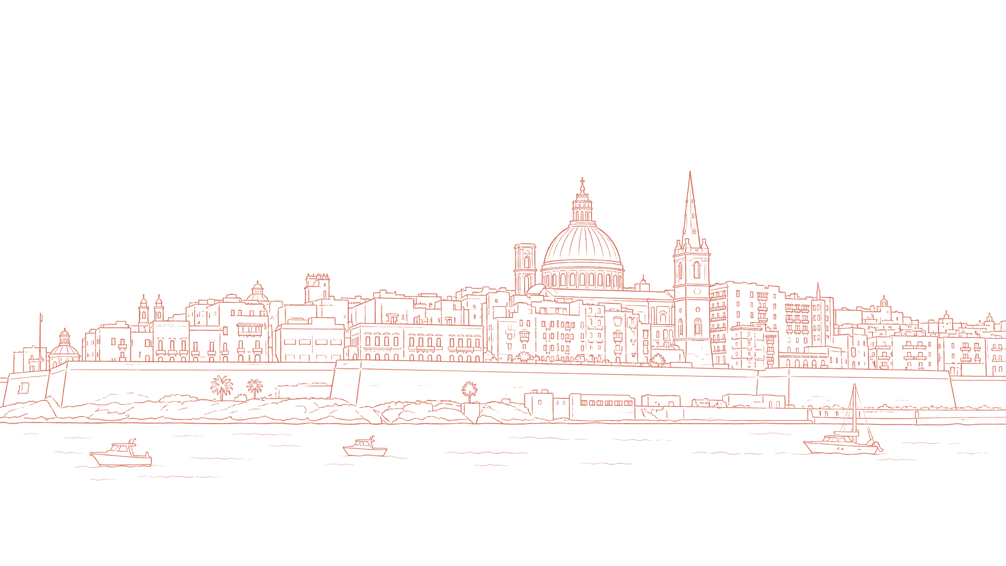 Valletta — Zeichnung